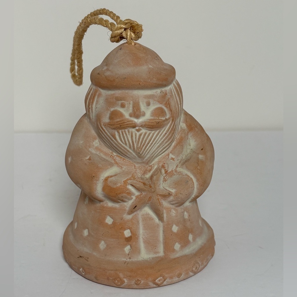 Terracotta Seaside Santa Bell with Starfish - Picture 2 of 11